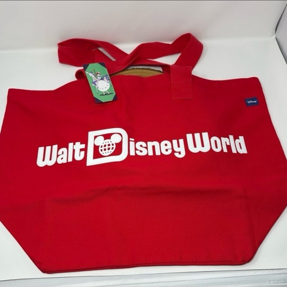 Walt Disney World Spirit Jersey Red Canvas Tote Bag - Picture 1 of 2